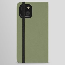 Sage Green Solid Color iPhone Wallet Case