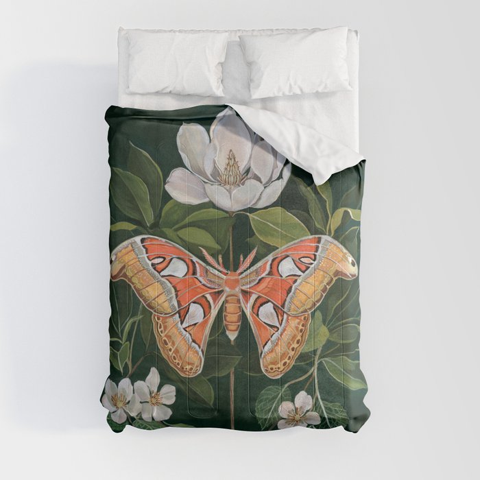Atlas Moth Magnolia Comforter