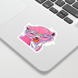 Pink Otter Sticker