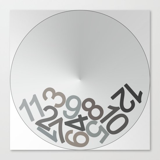 clock digits Canvas Print