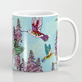 Hummingbirds in the Foxglove Coffee Mug