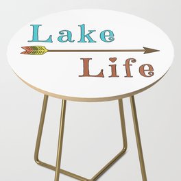 Lake Life - Summer Camp Camping Holiday Vacation Gift Side Table