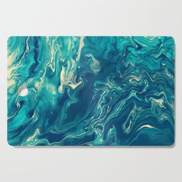 Blue & White Marble Acrylic Abstraction Cutting Board