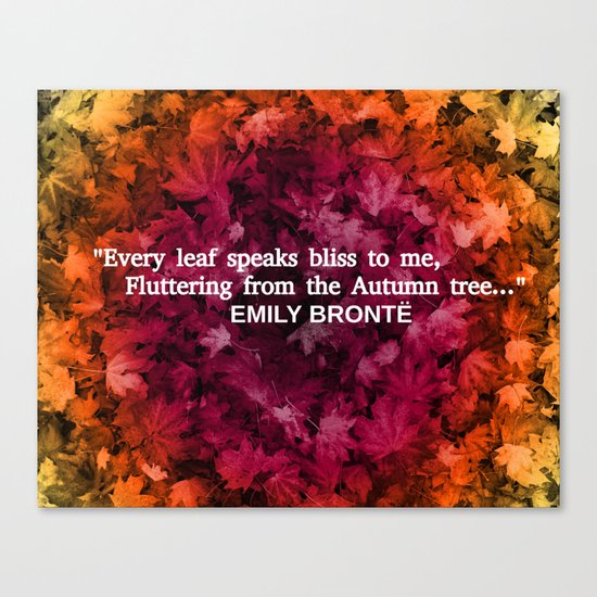 Autumn Literature Quotes Canvas Print by Design By Theory | Society6