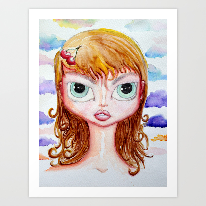 Head In The Clouds Art Print By Nalinnejones Society6