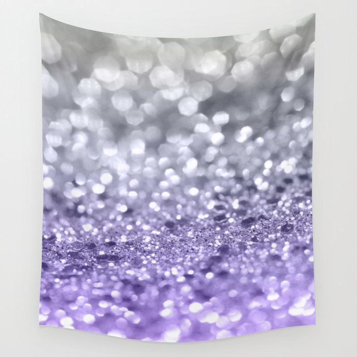 Purple Gray MERMAID Girls Glitter #1 (Faux Glitter) #shiny #decor #art #society6 Wall Tapestry