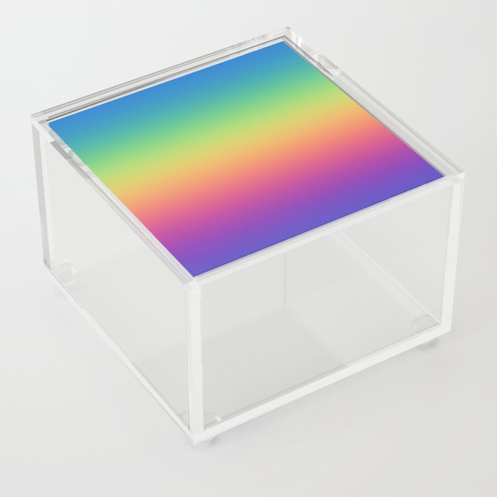 Vivid Rainbow Gradient Acrylic Box