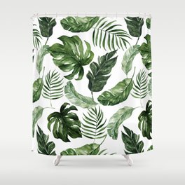 Tropical Leaf Shower Curtain
