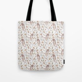 Dried Flowers - Watercolor Botanical Pattern Tote Bag
