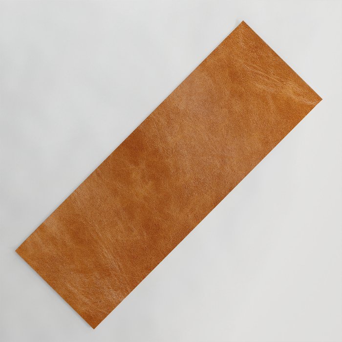 Natural brown leather, vintage texture Yoga Mat
