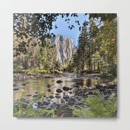 El Capitan Fall Colors And Merced River 10-20-18  Metal Print