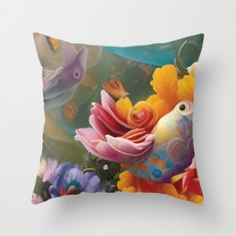 Meaning of Life Flora #5b Throw Pillow