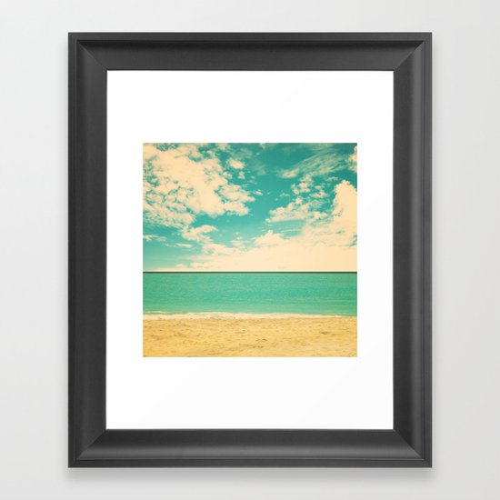 Retro Beach Framed Art Print