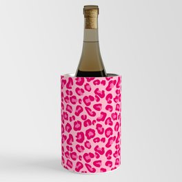 Leopard Print in Pastel Pink, Hot Pink and Fuchsia Wine Chiller