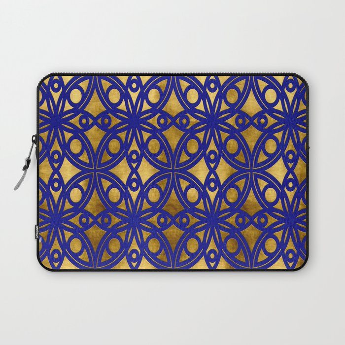 Mosaic in Blue & Gold Laptop Sleeve
