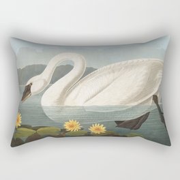 Common American Swan by John James Audubon Rectangular Pillow