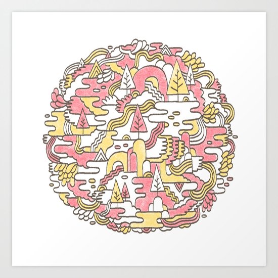 Sun Caves Art Print