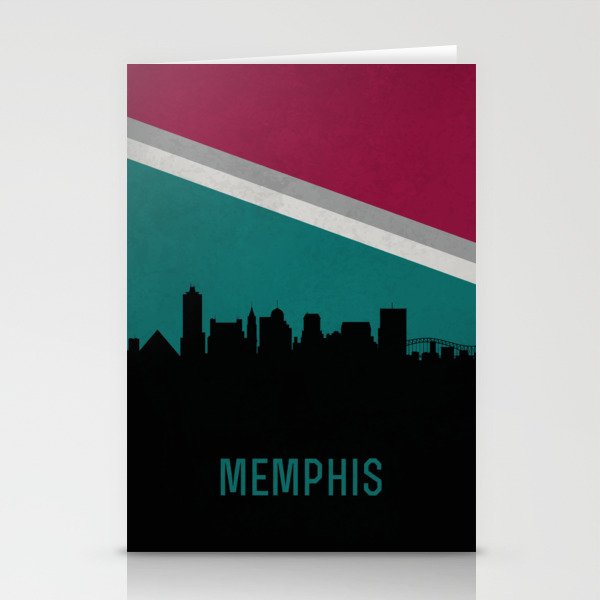 Memphis Skyline Stationery Cards