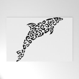 Dolphin in shapes Welcome Mat