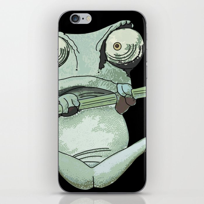 Funny Frog Hanging in There iPhone Skin