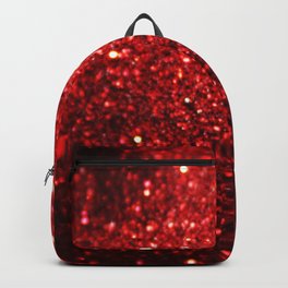 Bright Red Glitter Bling Backpack