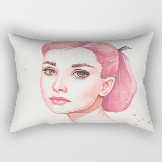 Audrey Hepburn Rectangular Pillow