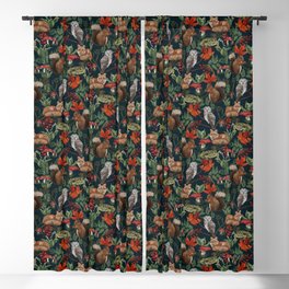 Forest Creatures (Navy) Blackout Curtain