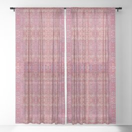 N45 - Pink Vintage Traditional Moroccan Boho & Farmhouse Style Artwork. Sheer Curtain | Anthropologie, Sahara, Heritage, Antique, Zoco, Retro, Moroccan, Boho, Oriental, Traditional 