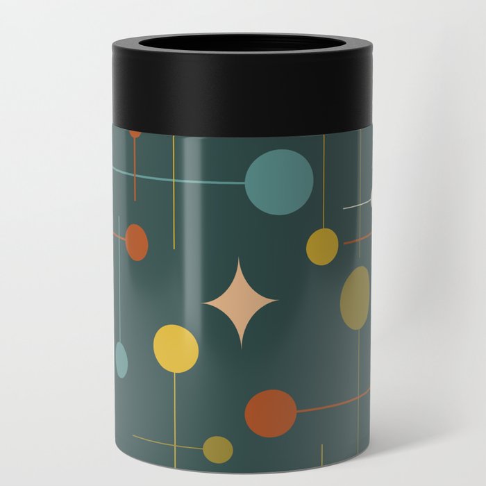 Mid Century Modern Atomic Abstract Pattern Can Cooler