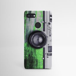 Vintage green wooden camera case | for photography lovers Android Case