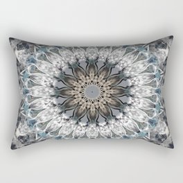 Gray, blue Mandala Rectangular Pillow