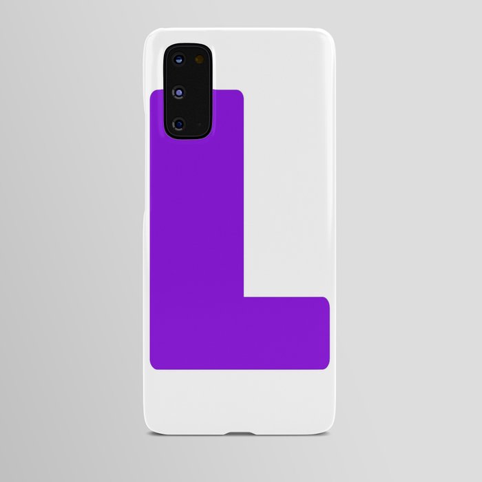 L (Violet & White Letter) Android Case