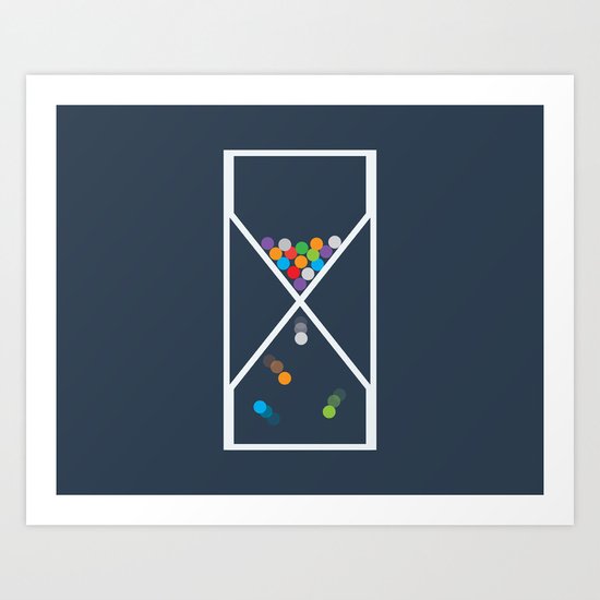Entropy sandclock Art Print
