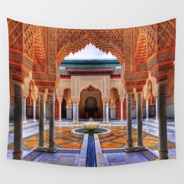 architecture: moroccan architecture great hall Wall Tapestry