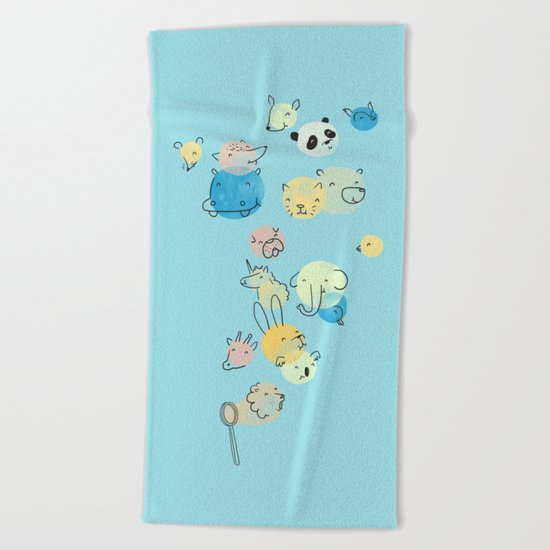 Bubble Animals Beach Towel