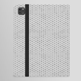 Large Grey Honeycomb Bee Hive Geometric Hexagonal Design iPad Folio Case