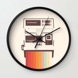 Instant Camera Rainbow Wall Clock