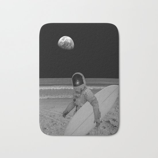 Moon surfer Bath Mat