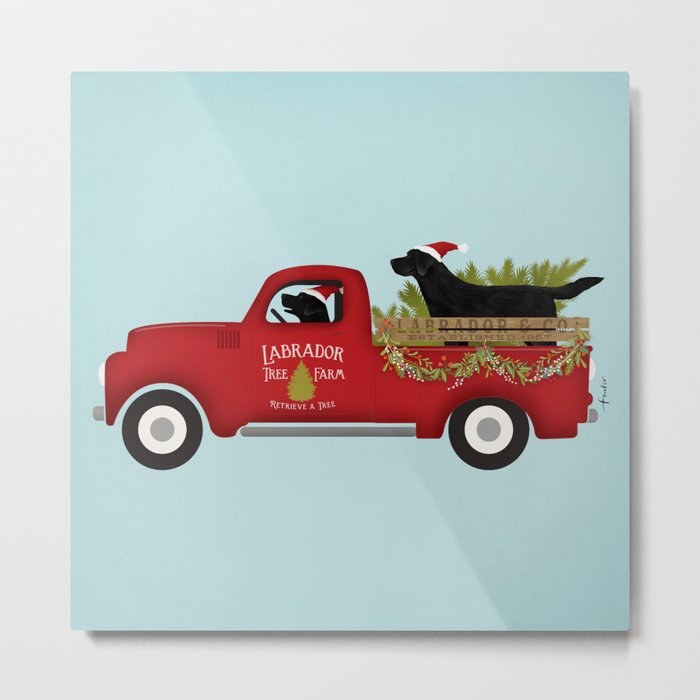 red metal vintage truck