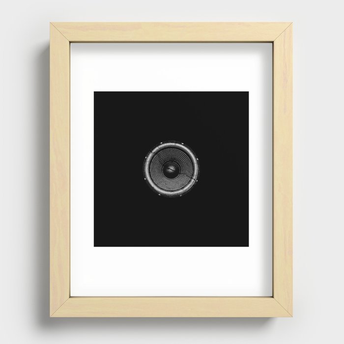 Cracked speaker Recessed Framed Print