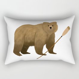 Bear Rowing Rectangular Pillow