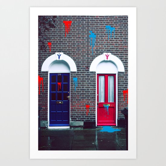 Red vs Blue 01 Art Print