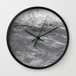 Roiling in Almost Black and White Wall Clock