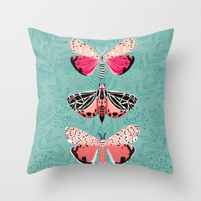 Lepidoptery No. 6 by Andrea Lauren Throw Pillow