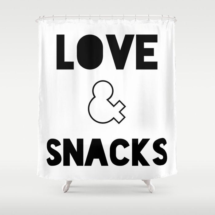 Love & Snacks Shower Curtain