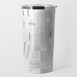 Paris - Eiffel Tower B&W Travel Mug
