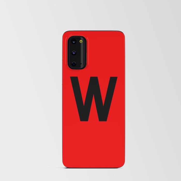 LETTER w (BLACK-RED) Android Card Case