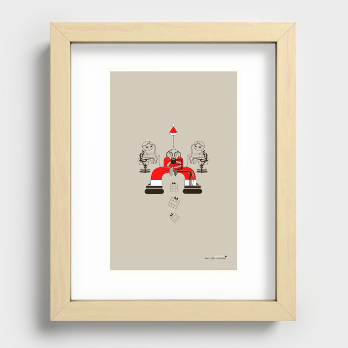 Who loves christmas? Recessed Framed Print