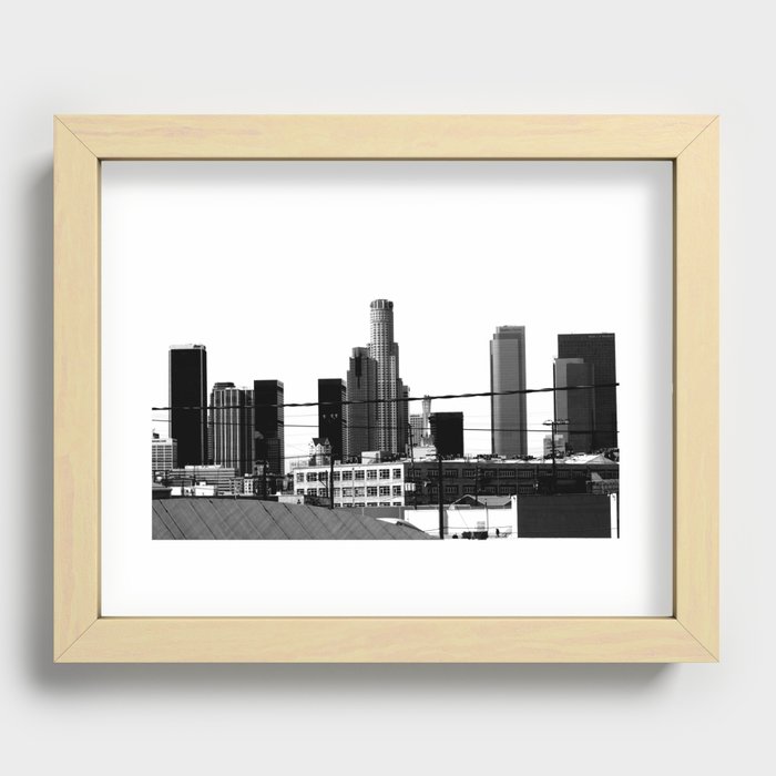 LA Skyline Recessed Framed Print