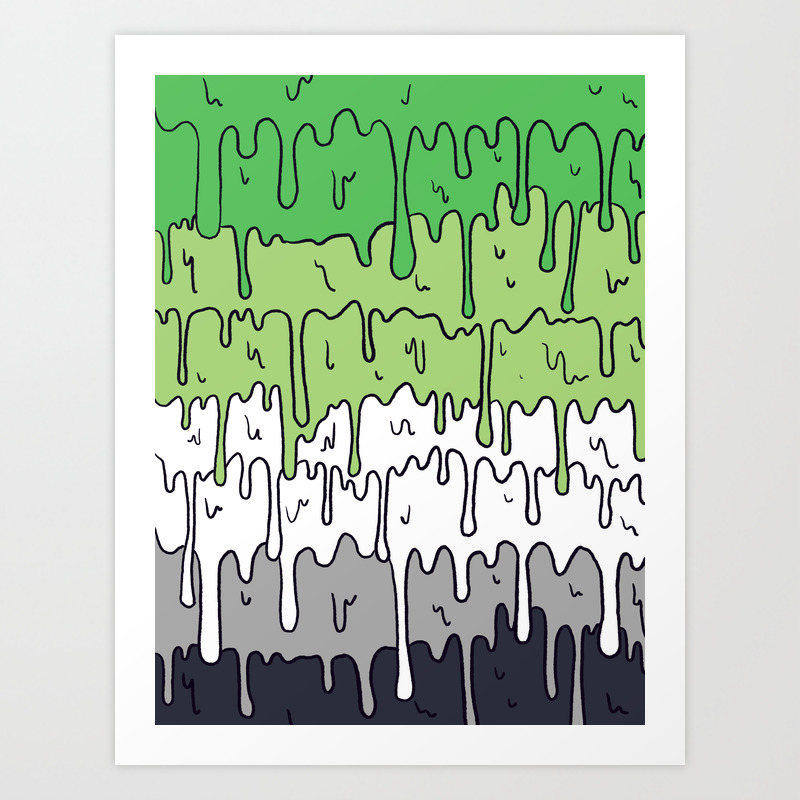 Cute Pride Pastel Melting Pride Design Aromantic Flag Art Print By Limolida Society6